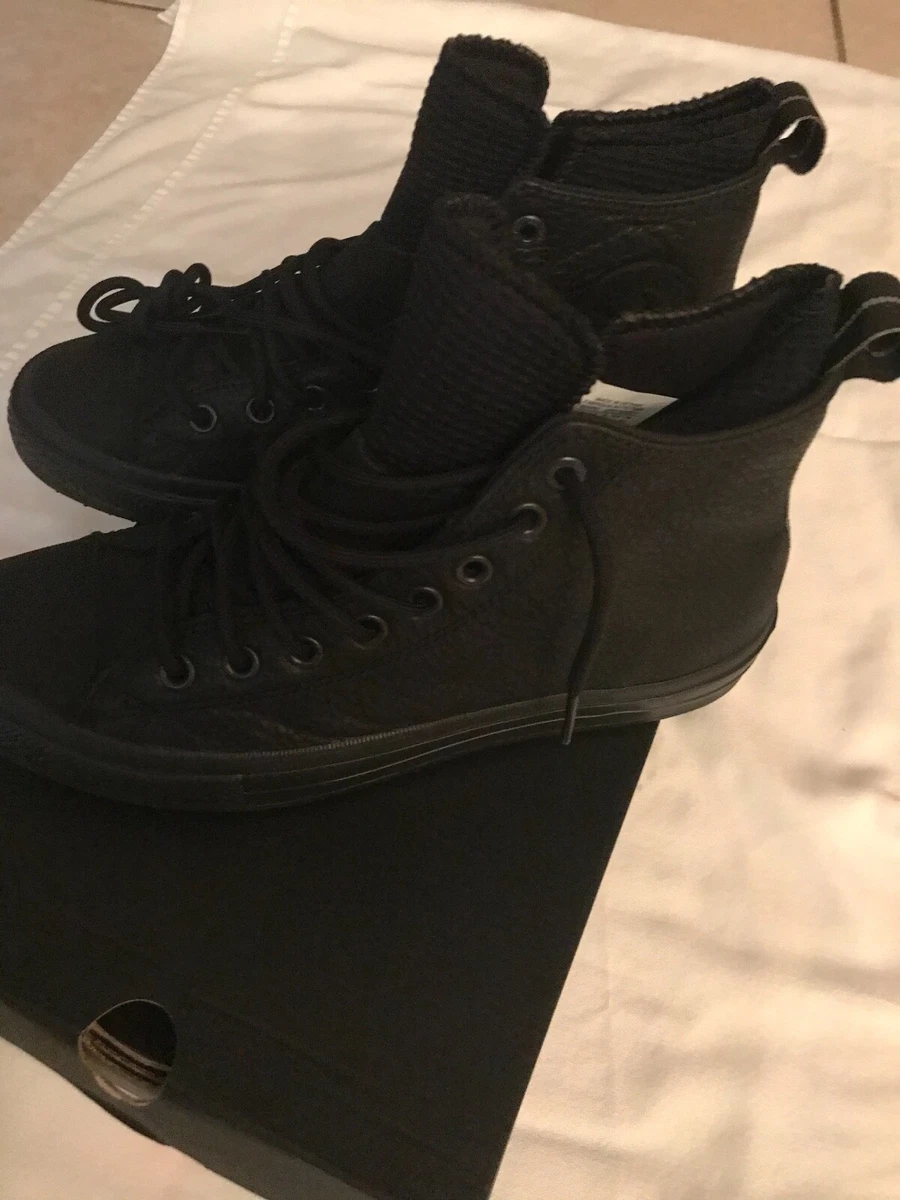 Converse Chuck Taylor All Star Waterproof Triple Black Boot Shoes