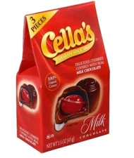Cella's Milk Chocolate Covered Cherries 1.5 oz pouch - Lot of 3 Covered Cherries