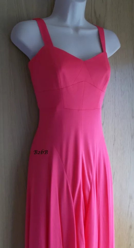 Karen Millen pink maxi jersey high low hem party dress UK 10 US 6 £199 - Picture 5 of 12