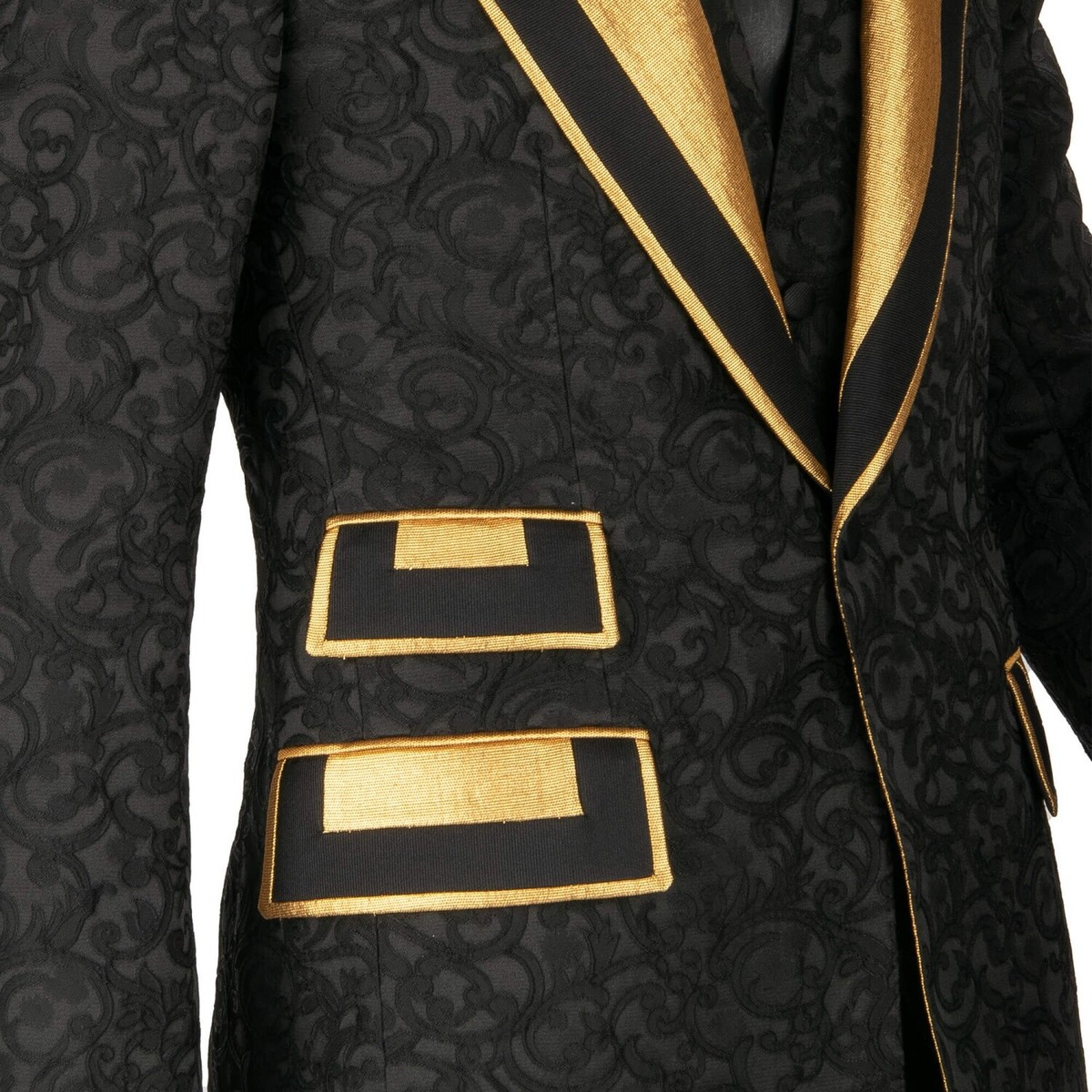【VIP価格】DOLCE & GABBANA Baroque Jacket DOLCE & GABBANA Baroque 3 Piece Jacquard Suit Jacket Blazer