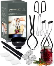 Canning Supplies Set of 8 – Canning Kit for Beginners – Complete Home Canner
