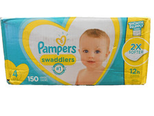Pampers Swaddlers Diapers, Size 4 - 150 Count