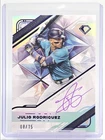 JULIO RODRIGUEZ 2025 TOPPS DIAMOND ICONS WHITE POLY PURPLE AUTO /15 Q3838