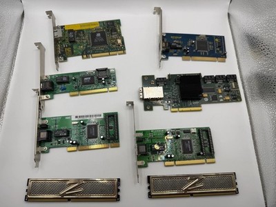 Vintage PCI Network Card Lot Linksys Netgear 3Com LSI + OCZ DDR2 RAM Untested 