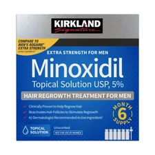 Kirkland Signature Minoxidil 5% Men Hair Regrowth Solution 6 Month Bottles