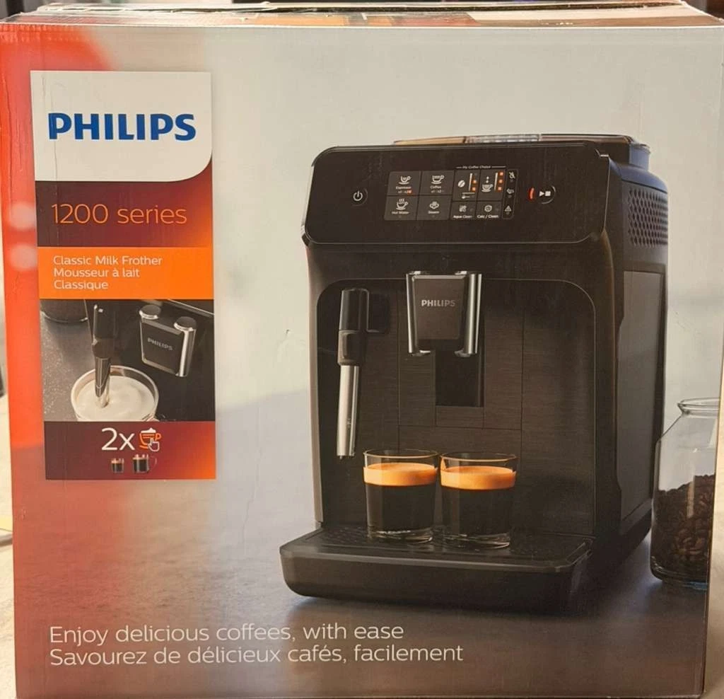 Philips 1200 Series Fully Automatic Espresso Machines w/ Milk Frother, EP1220/04