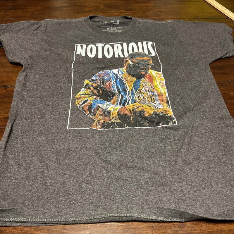 Brooklyn Mint Notorious Big Large Grey Tshirt Unisex