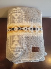 PENDLETON SHERPA FLEECE BLANKET SOUTHWEST AZTEC THROW 50" x 70"