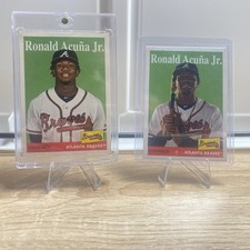 2019 Topps Archives #100 Ronald Acuna Jr. Photo Variations SP Both Variations