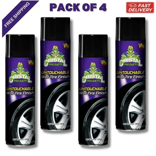 Cristal Product Untouchable Tire Wet Finish 13oz (4 PACK) Ever Gloss Tire shine - product listing photo