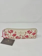 Sara Miller Pink Flamingo Make Up Bag Pencil Case Goodies Pouch W/ Zipper