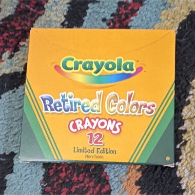 Crayola Retired Colors Crayons 12 Limited Edition Non-Toxic Multicolor