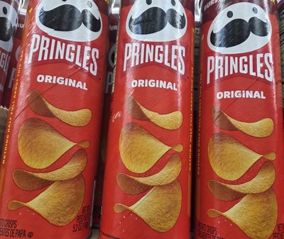 3-Pack Pringles Potato Crisps Original Snacks, 5.5-Oz Each