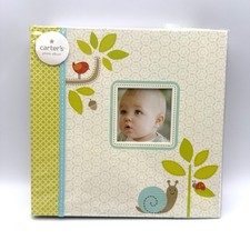 Carter  s Baby Photo Album 4x6 Holds 160 Photos Journal Pages Green Bird