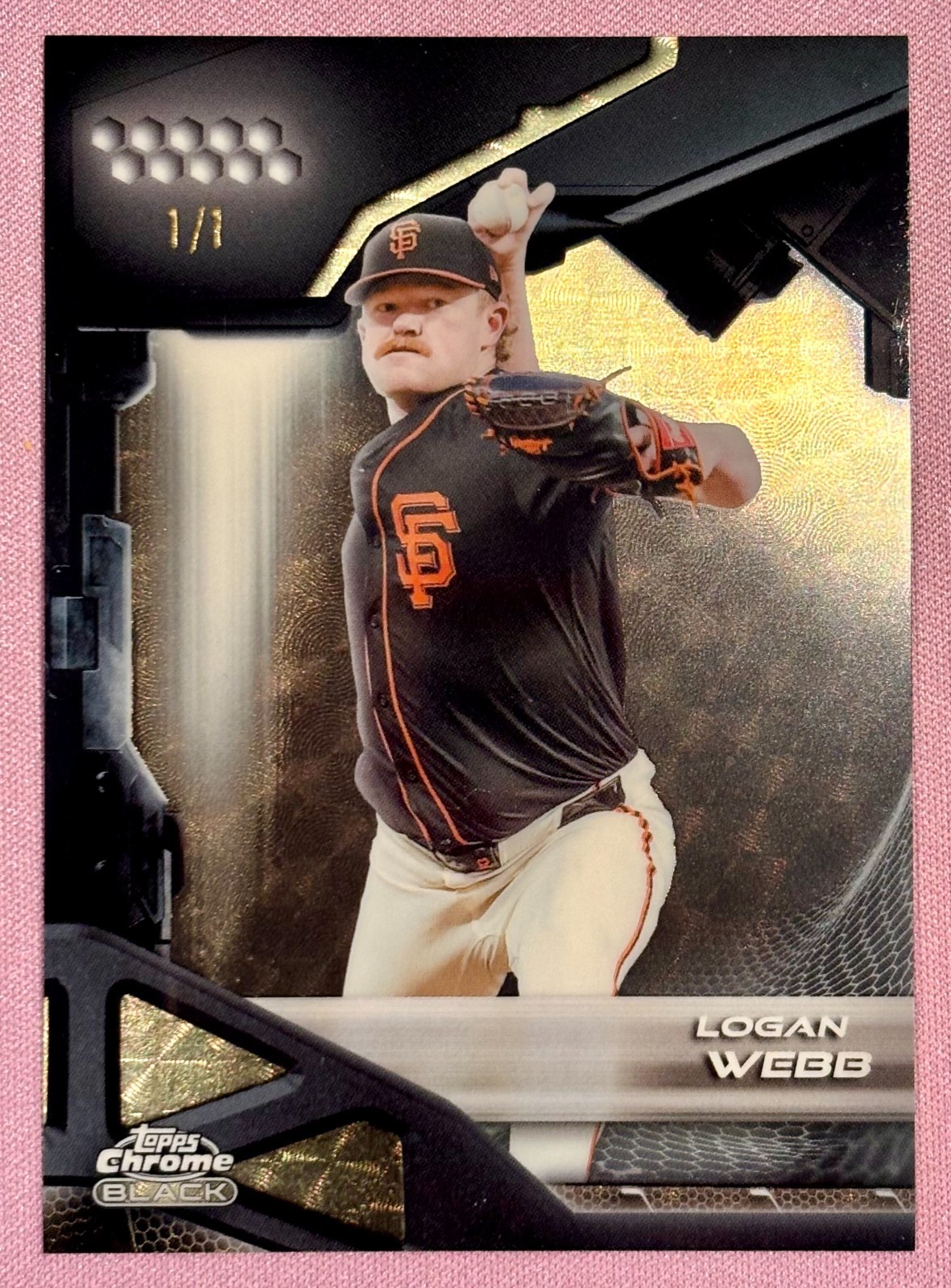 2026 Topps Chrome Black Logan Webb SUPERFRACTOR 1/1 β San Francisco Giants π SF view 1