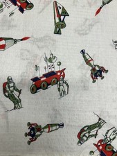 Space Ships Moon Landing Rockets Astronauts Outer Space COTTON QUILT FABRIC