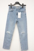 Zara Damen Jeans Hose Slim High Rise Ankle 6688034400 Blau Gr.34 Neu