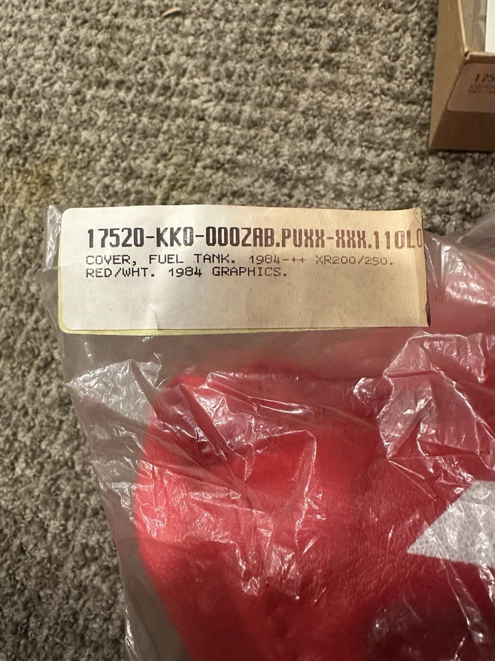 Cubierta del tanque de gasolina Honda XR200R XR250R 17520-KK0-000ZAB XR 200 250 R XR200 Foto 4 de 4