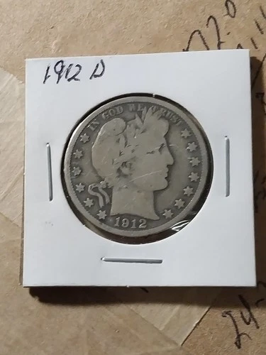 1912-D 50C Barber Half Dollar