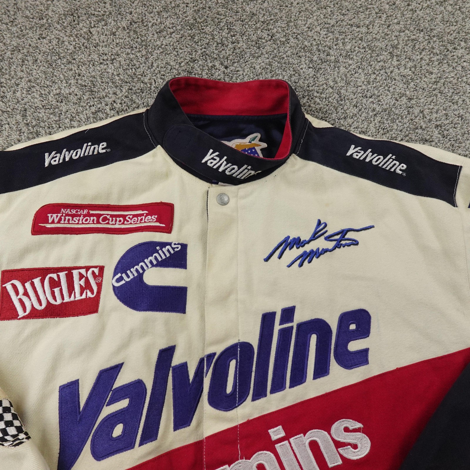 VTG Mark Martin Jacket Mens L Jeff Hamilton NASCAR Valvoline Racing Car 6 90s