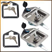 For Camper RV Truck Toolbox 2 Pcs Trailer Door Latch T-Handle Lock New
