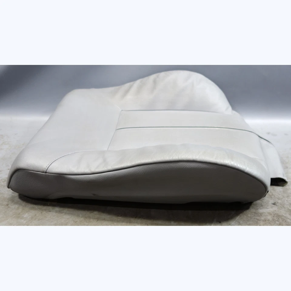 BMW E39 1999-2003 Serie 5 E38 Asiento Delantero Respaldo Cojín Cuero Gris Fabricante de Equipo Original Foto 3 de 4