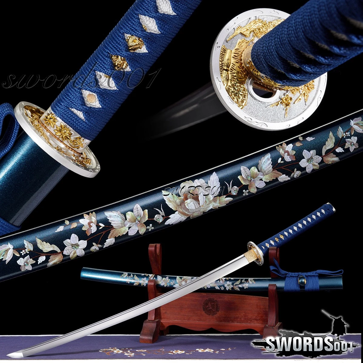 武士蓝色完整收藏日本刀剑、军刀| eBay