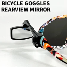 360° Adjustable Cycling Eyeglass Mirror – Wide-Angle ABS Safety Rearview