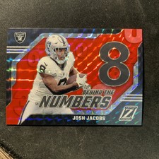 2023 Panini Zenith~ RED PRIZM Behind The Numbers Josh Jacobs-GREEN BAY PACKERS