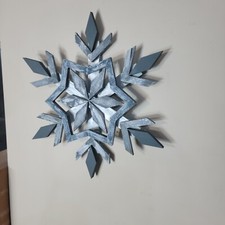 Wooden Snowflakes Wall Decoration Rustic Winter Farmhouse Handmade