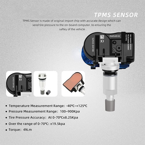 Set Of 4 Tire Pressure Monitor Sensor For Hyundai KIA 52933-D9100 TPMS Sensor - Picture 12 of 12
