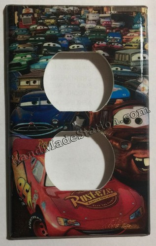 Cars Lightning McQueen Light Switch Power Outlet wall Cover Plate Home Decor - Picture 16 of 44