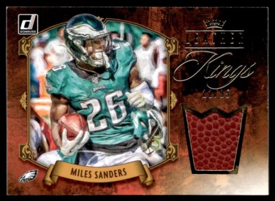 2020 Donruss Leather Kings Miles Sanders Relic /25 Philadelphia Eagles #LK-MS
