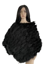 Zara Coat Jacket Ladies Black Cape Style Size M Bnwt 100% Feather