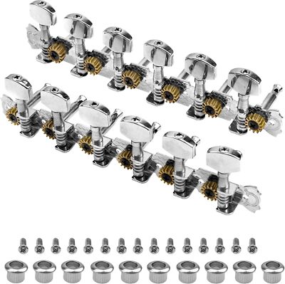 12 String Guitar Metal Tuning Pegs Machine Heads Keys 6R6L Tuners... 