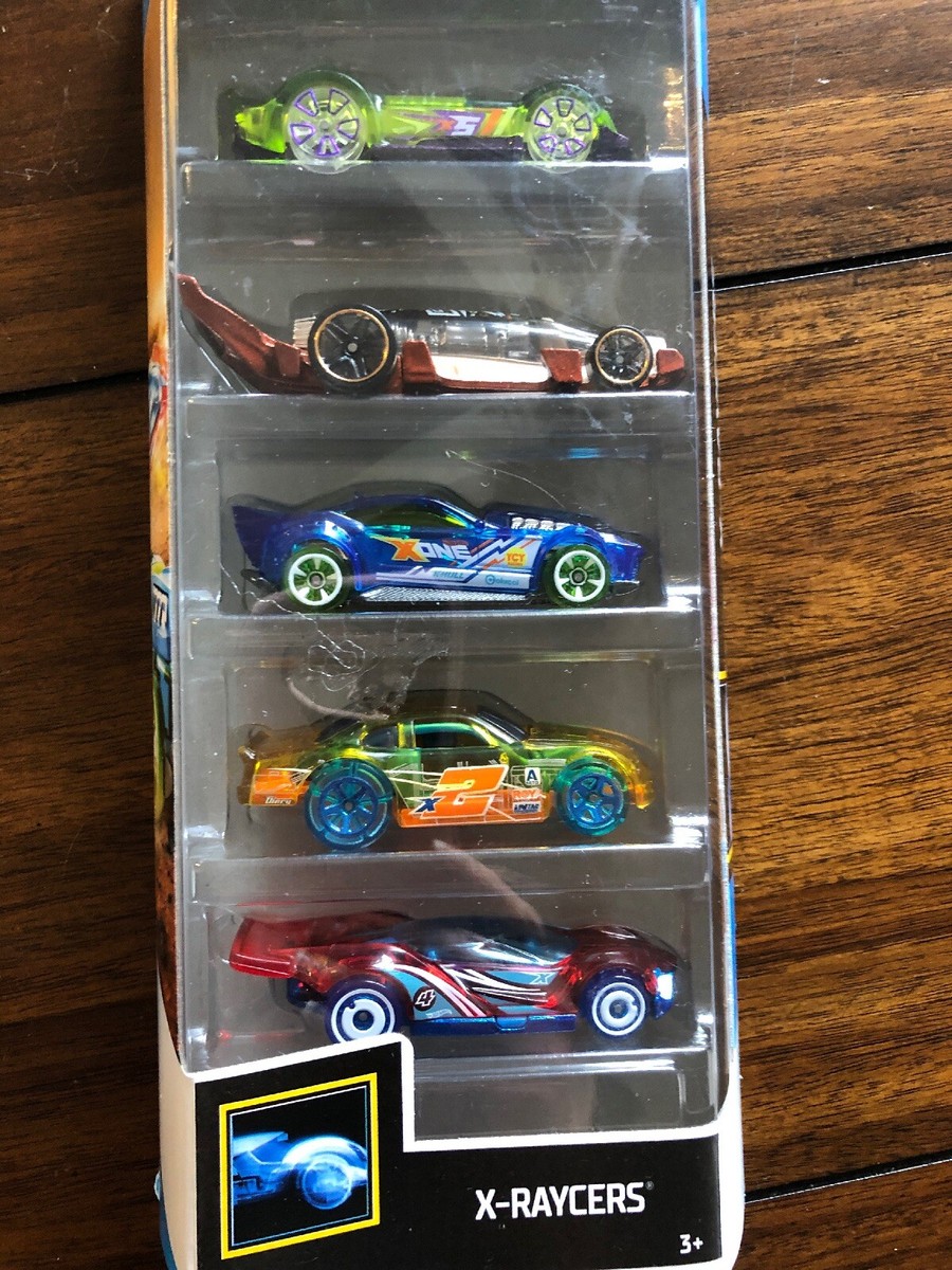 2018 Mattel Hotwheels X-RAYCERS 5 Pack 1:16 Scale Diecast Cars