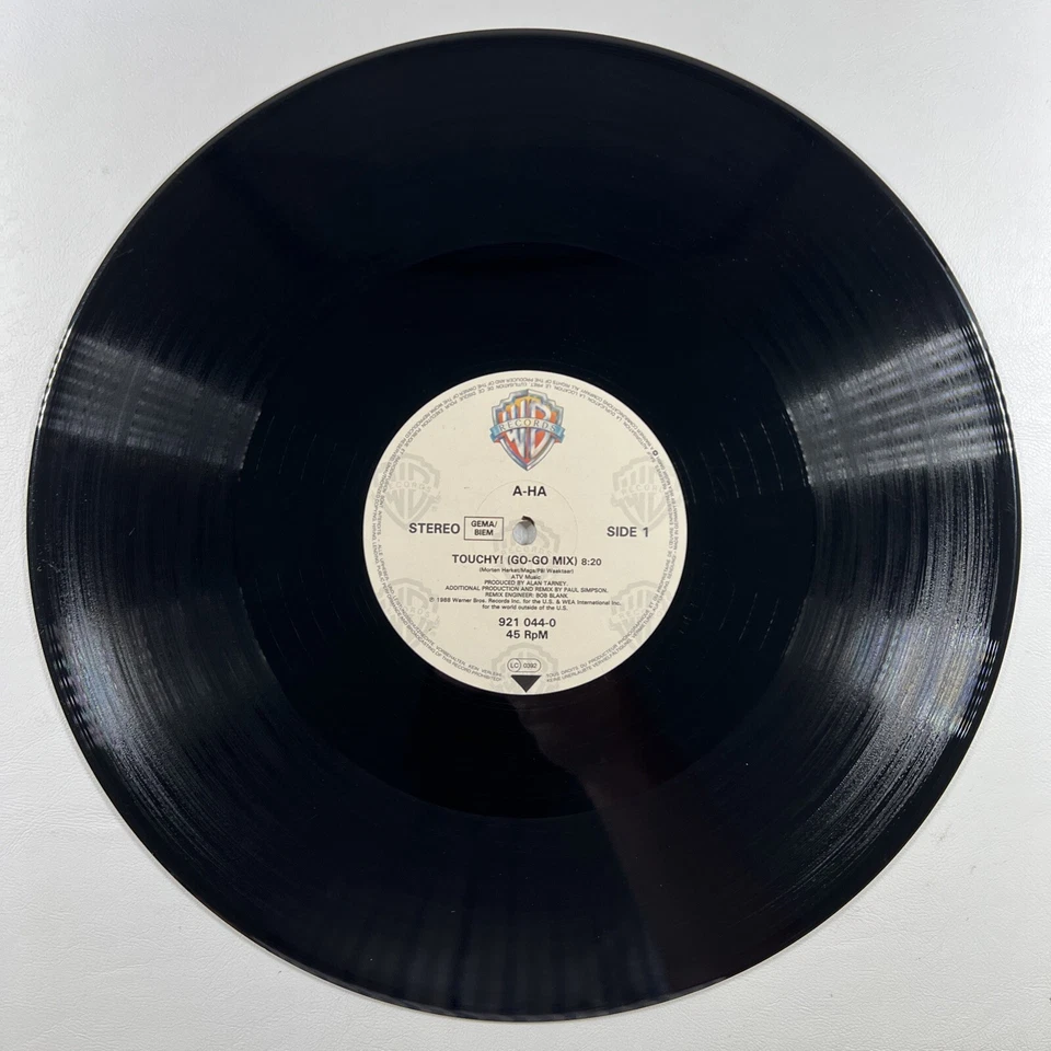 a-ha “Touchy! (Go-Go Mix) / Hurry Home LP/Warner Bros.1988 UK 12" Single (VG+) - Image 4 of 4