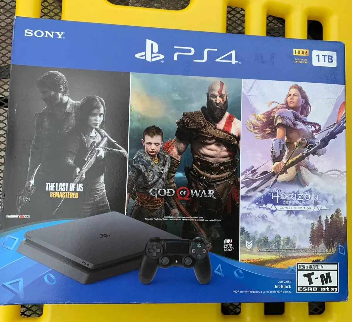 Sony PlayStation 4 Slim 1TB Only On PlayStation - 3 Games Bundle: God of  War, The Last of Us Remastered, and Horizon Zero Dawn: Complete Edition 