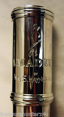 HAYNES AMADEUS MODEL AF-800 SILVER FLUTE STERLING HEAD OFFSET G