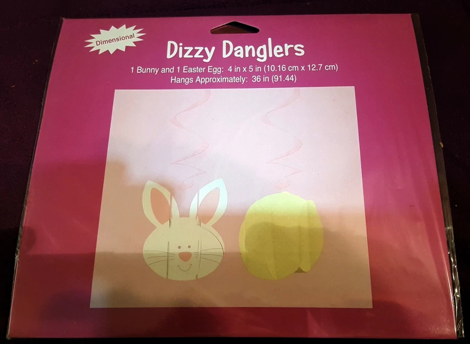 Lote de 73 Paquetes Temática de Pascua Dizzy Danglers Conejito y Huevo Artículo 031251 Foto 2 de 4