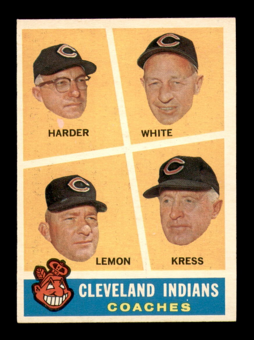 1960 Topps Set Break #460 Cleveland Indians Coaches NM *OBGcards*