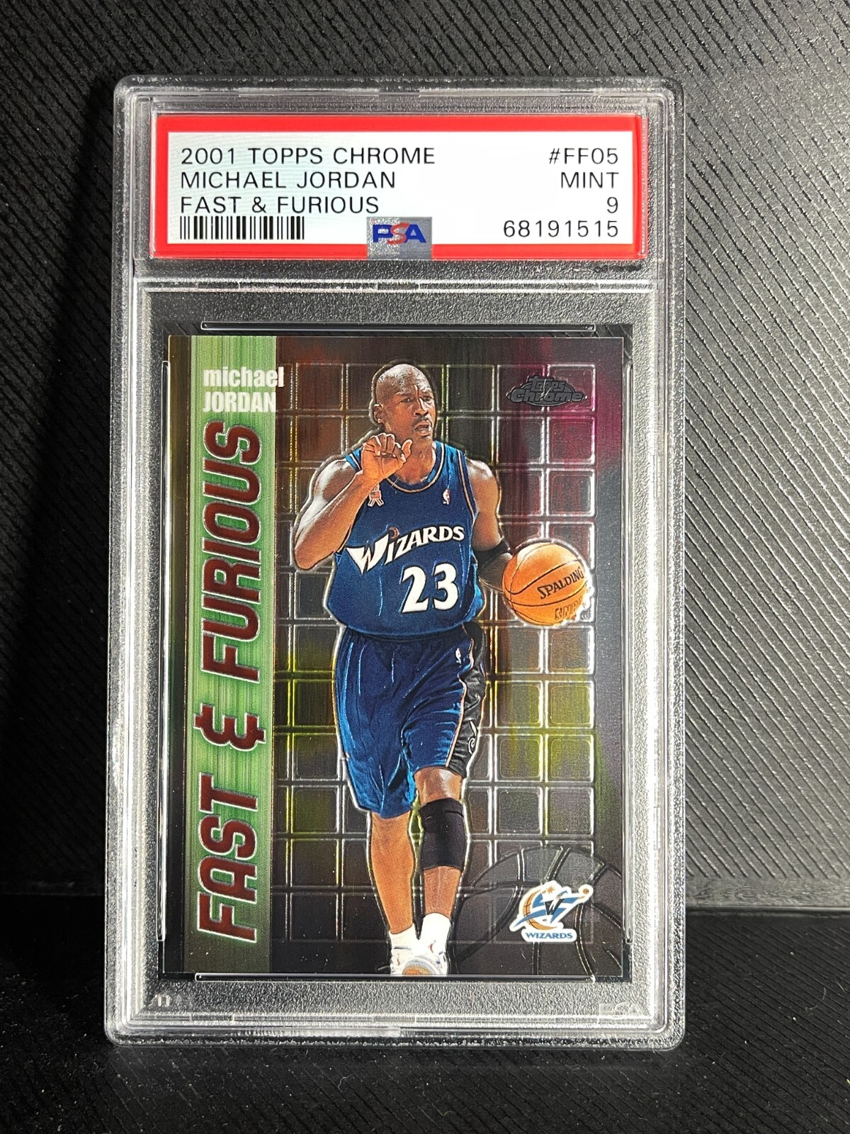 2001 Topps Chrome Michael Jordan Fast & Furious #FF05 PSA 9