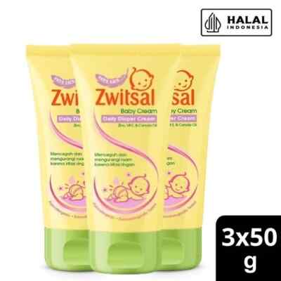 ZWITSAL Baby Daily Diaper Cream With Zinc, Vit E, Canola Oil 50g x3pcs