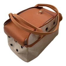 Hermes Sac de Transport Dog Carrier Bag Pet Carrier Dog Carry Pet Carry Camel M9