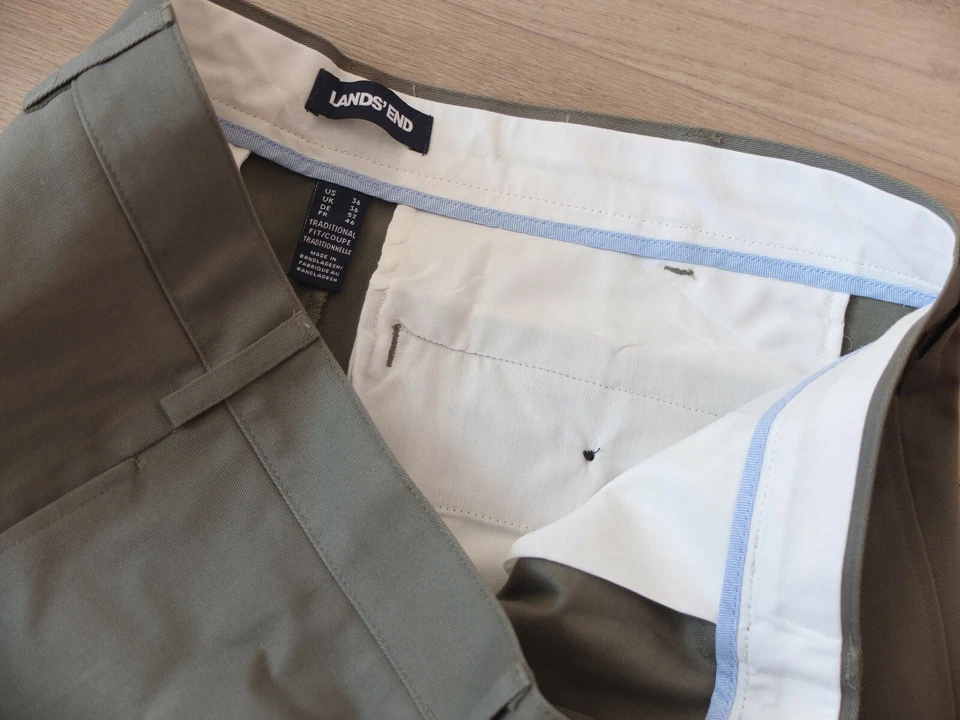 Lands' End Pantalón Talla 52 Nuevo Traditional Ajuste - Imagen 3 de 4