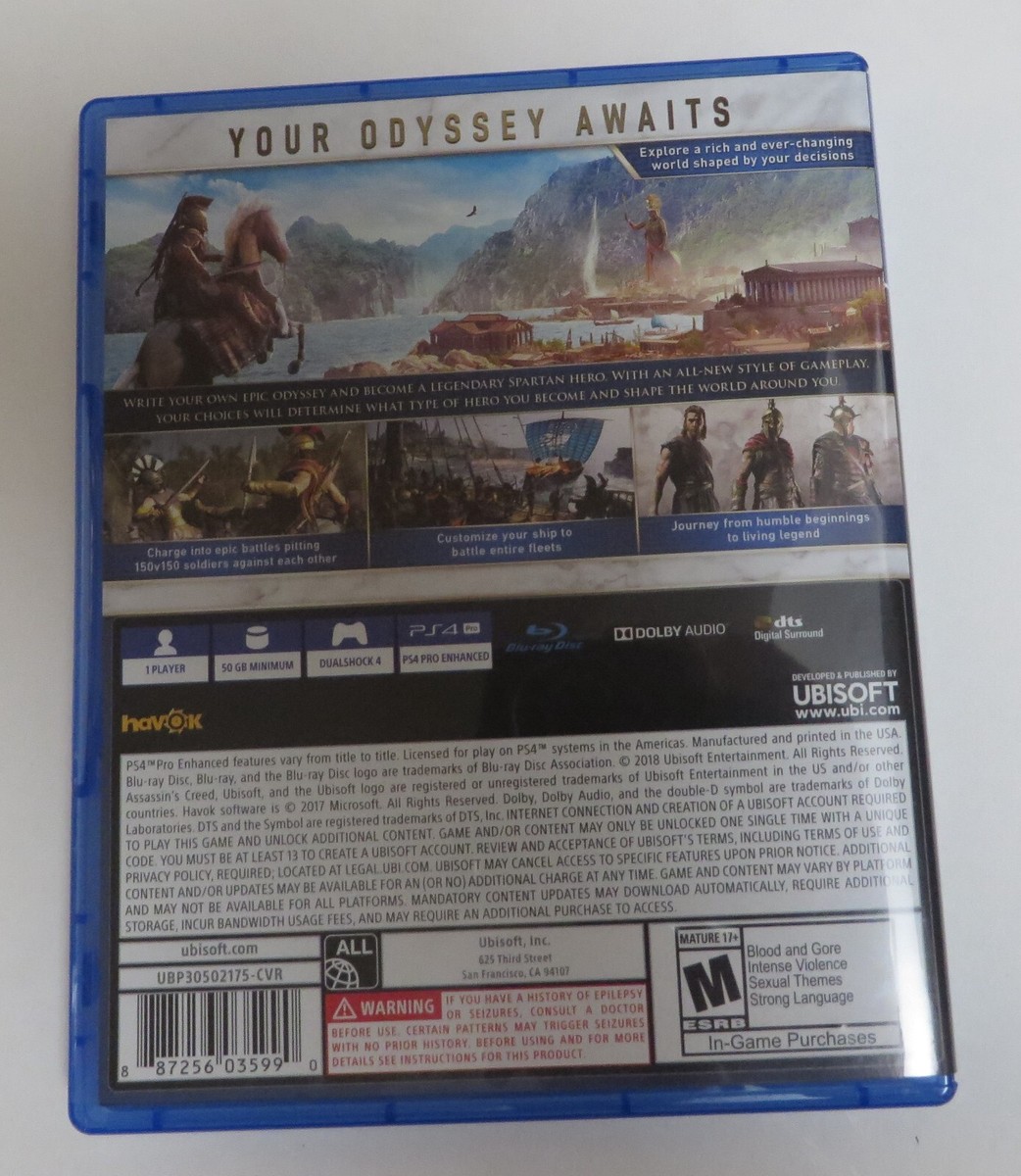 PlayStation4 - アサシンクリード オデッセイ ケース無し Replacement Case (NO GAME) Assassins Creed Odyssey