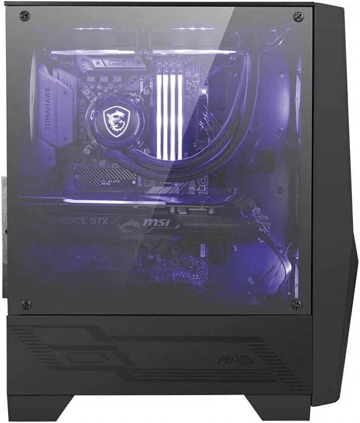 Msi Mag Forge 100M Mid Tower Case PC Gaming ATX Ventole RGB Pannello Vetro Nero - Immagine 4 di 4