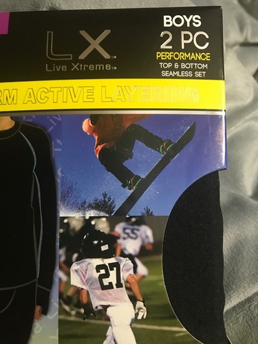 New LX Live Xtreme Boys Sz S 6/7 Performance Warm Active Layering 2 PC - Picture 4 of 4