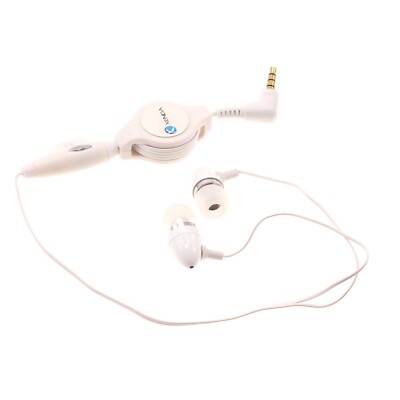 Wired Retractable Earphones Headphones Handsfree Mic Headset for Cell Phones