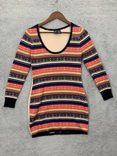 WINDSOR Small (S) Long Sleeve Sweater Dress / Longline Blouse Top Striped